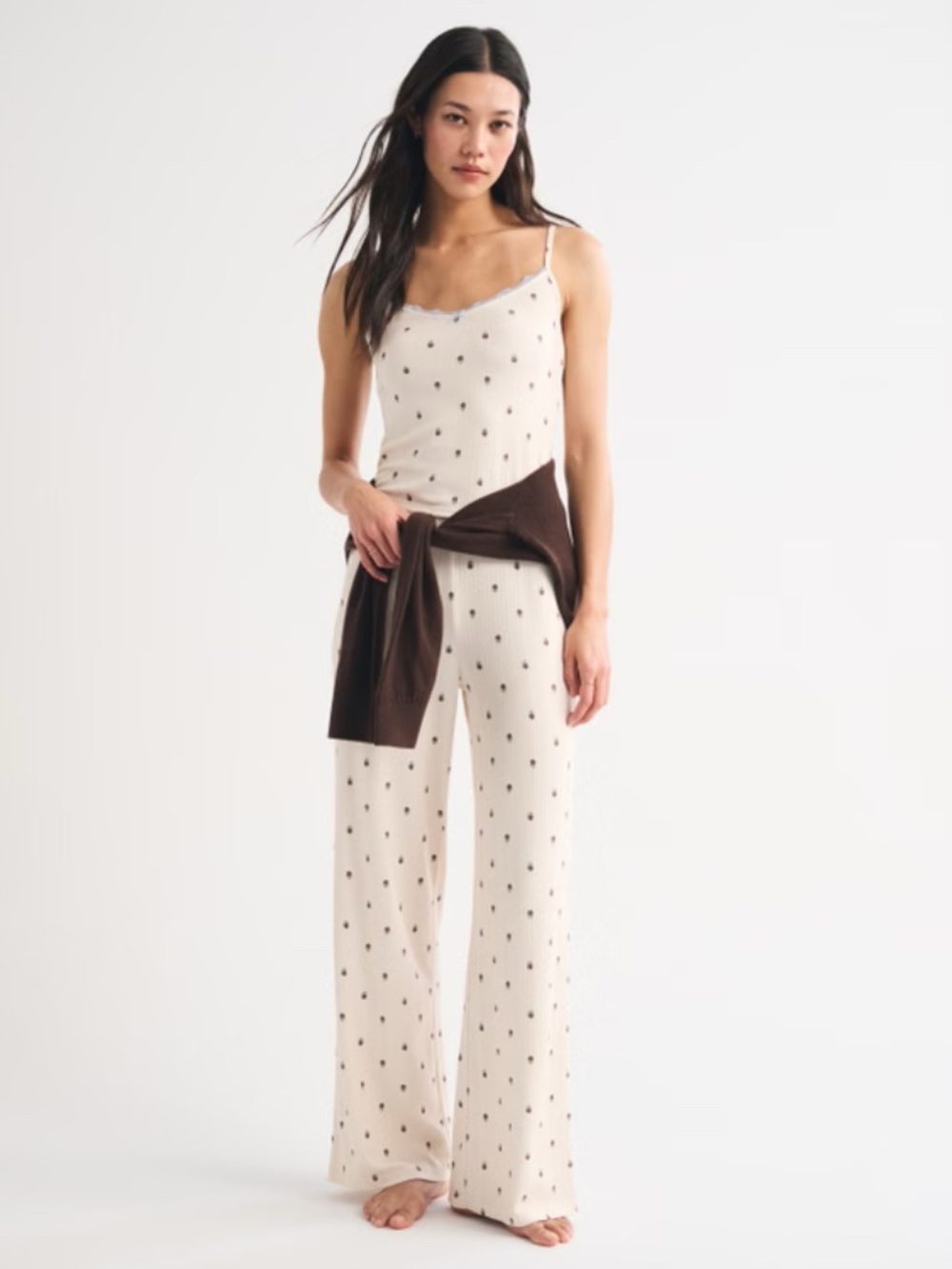 Abercrombie Lace-Trim Sleep Cami & Wide Leg Sleep Pant - M/XL